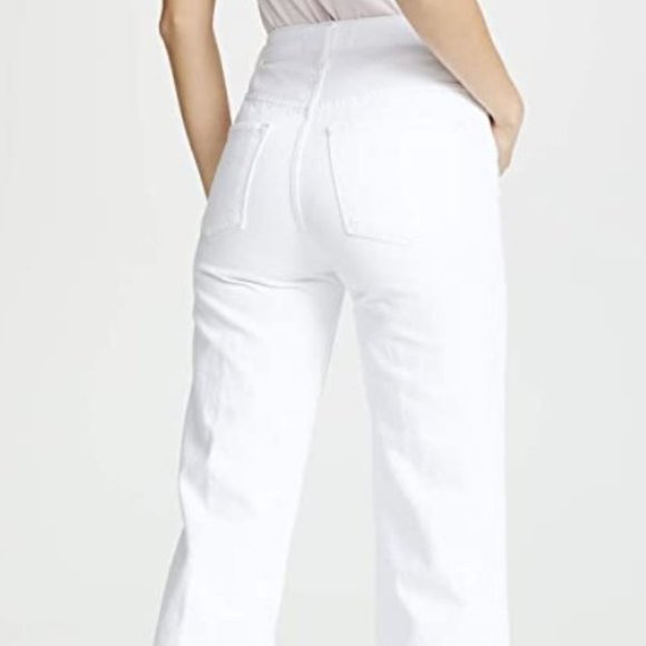 J Brand Joan High Rise Wide Leg Jeans White - Picture 2 of 6